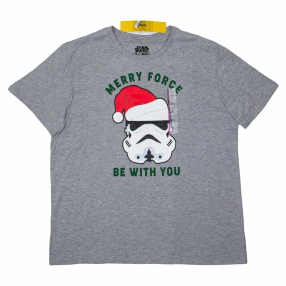 Star Wars Mad Engine Gray Round Neck Shirt T-shirt‎ For Men, Grey, XL